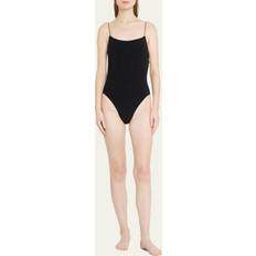 Swimwear Toteme Black Smocked One-Piece Swimsuit