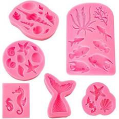 Blue Chocolate Molds Mermaid Silicone Marine Fondant Pieces Mermaid Candy Chocolate Mold