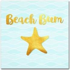 Framed Art Trademark Fine Art 'Beach Bum Ocean Waves' Graphic Print on Framed Art