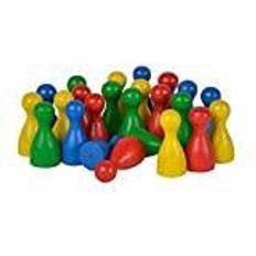 Noris Noris 606154362 24 bunte Holzhalmakegel