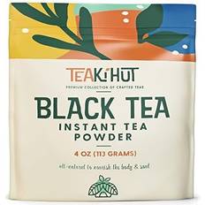 Black tea leaves TEAki Hut Instant Black Tea Powder Zero-Cholesterol Powdered Leaves Unsweetened