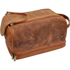 Rustic Town Mens Handmade Toiletry Travel Bag - Leather Dopp Kit
