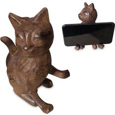 Cat phone Trovety cast iron cat phone holder smartphone stand compatible