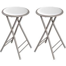 24 inch folding stools ‎Trademark Global 24-Inch Backless Bar Stool 2