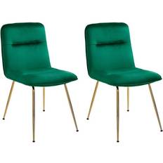 Green leather dining chairs Leon AMIGO Green Kitchen Chair 2