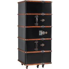Authentic Models Stateroom Bar Cabinet Black Barskab