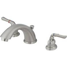 Kingston Brass GKB968 Widespread Bathroom Faucet Brushed Nickel Grey, Nickel