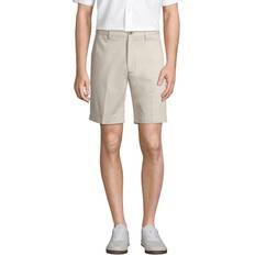 Lands' End Men's Lands' End Comfort-Waist Classic-Fit 9-inch No-Iron Chino Shorts, 32, Beig/Green
