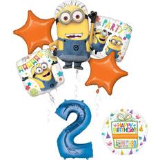 Orange Animal & Character Balloons Mayflower Despicable me 3 minions 2nd birthday party supplies and balloon decorations