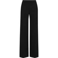 Oscar de la Renta Zip Front Wide Leg Pants - Black