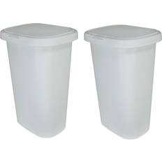 Rubbermaid trash can 13 gallon Rubbermaid Spring-Top Lid Kitchen Trash Can 2 Pack 13gal