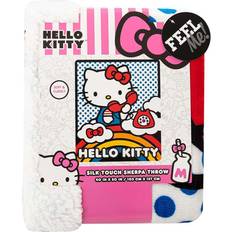 Red Blankets Northwest Northwest Hello Kitty On The Phone Silk Touch Sherpa Blankets White, Red, Blue (152.4x127)