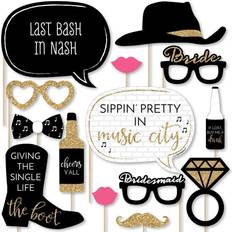Big Dot of Happiness Kit Accessoires Photomaton Enterrement Vie 20 Pi