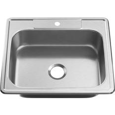 Kitchen Sinks PROFLO PFSR252271A Bealeton 25" Drop In Single Basin Stainless Steel Kitchen Sink Sinks Kitchen Sinks