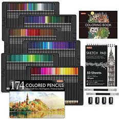 Shuttle Art Coloured Pencils Shuttle Art 174 Colours Professional Colouring Pencils Set
