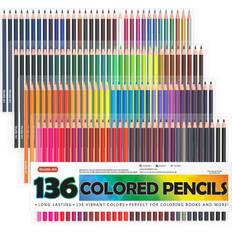 136 Colouring Pencils,Coloured Pencils Set for Adult Colouring Supplies