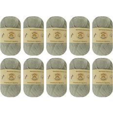 10-pack set "pea green" bamboo cotton yarn skeins by yonkey monkey