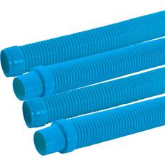 4pc swimming pool vacuum cleaner hose set, teal 20" flexible sections, 1.5" cuff