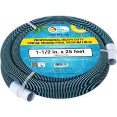 Swimming Pools & Accessories 1-1/2" x 25 foot heavy duty spiral wound swimming pool vacuum hose, swivel cuff