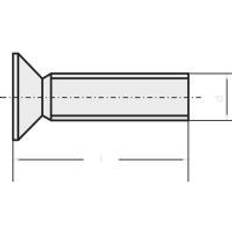 Toolcraft Försänkta Skruvar M4 10 mm Hexagon DIN 965 Stål 100 st