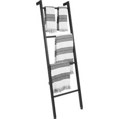 Toalleros mDesign Toallero de Pie para Baño Negro Mate