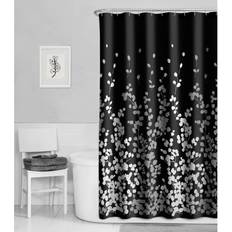 Zenna Home Sylvia Printed Faux Silk Shower Curtain 70 x 72 Inches