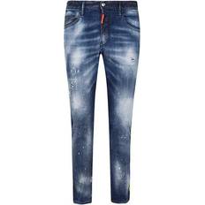 DSquared2 Broeken & Shorts DSquared2 Skater Jeans Met Esdoornblad Tape - Blauw