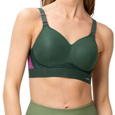 Triumph Triaction Hybrid Lite P Ex Racerback Sports Bra - Forest