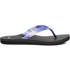 Flip-Flops Sanuk Ashland Soft Top Tie-Dye Blue Multi Women's Shoes Blue