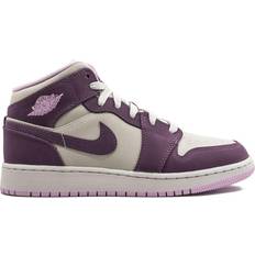 Nike Air Jordan 1 Mid GS - Pro Purple/Desert Sand