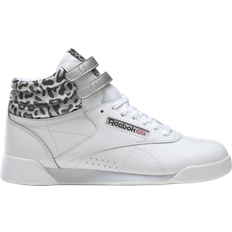 Reebok Girls Sport Shoes Reebok Girls Freestyle HI Snow Leopard Girls' Preschool Running Shoes White/Black/Gray