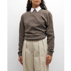 The Row Laris Gathered Cashmere Sweater - Brown