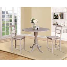 Counter height pedestal table International Concepts 42" Round Dining Table