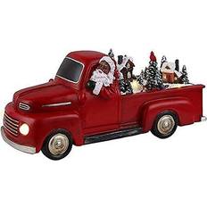 Decorations Mr. Christmas African American Santa In Red Truck Animated Figurine, One Decoration