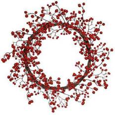 Red berry wreath Vickerman 22 Red Berry Artificial Christmas Wreath Unlit Wreath Decoration