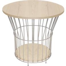 Beige Small Tables Sunnydaze Steel Wire Pedestal