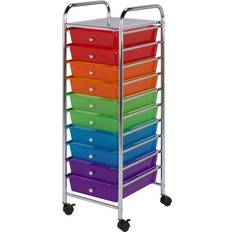 Multicolored Storage Cabinets Honey Can Do CRT-02214 10-Drawer Rolling Storage Cabinet