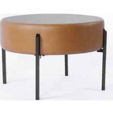 Leathers Seating Stools HomePop Modern Metal Sherpa Seating Stool