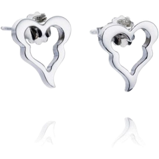 Crazy heart smycken Efva Attling Crazy Heart Earrings - Silver