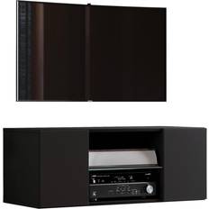 Tv 95 tommer Jusa 95 Lowboard Schwarz Fernsehschrank