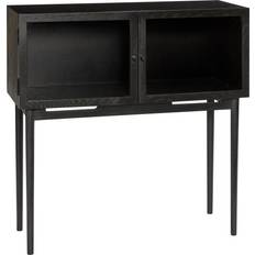 Sort Skænke Hübsch 90 x 90 cm Schwarz Sideboard