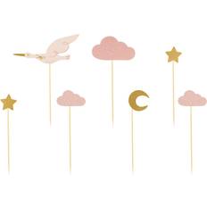 PartyDeco Cupcake Toppers Stork 11-12 cm 1 Pkt Tortenaufleger