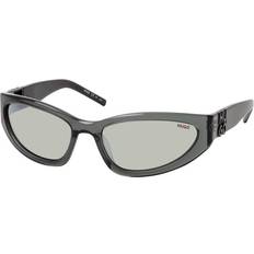 Unisex Solbriller HUGO BOSS Grey-acetate sunglasses with 3D monogram