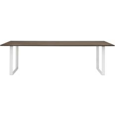 Aluminium Dining Tables Muuto 70/70 Solid Smoked Oak/White Dining Table 108x255cm