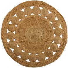 Versa tile Round Jute and Rattan Carpet 120 cm Circles 120cm