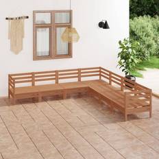 vidaXL Solid Pinewood Garden Outdoor Lounge Set