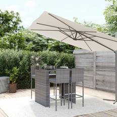 Bar Ensembles de Bar d'Extérieur vidaXL De Jardin 5 pcs Poly Rotin Ensemble de Bar d'Extérieur