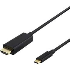 Deltaco HDMI-kablar - USB C-HDMI Deltaco USB C - HDMI M-M 2m