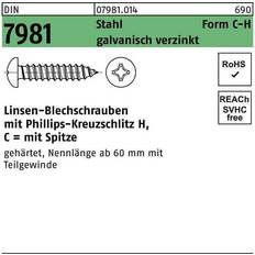 Reyher Skrue RXS FZB DIN7981C 2.9 x 6.5 mm 2000