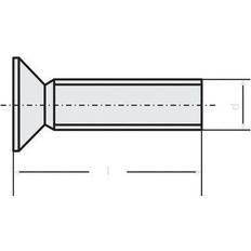 Försänkta Skruvar M2.5 8 mm Fyrkant DIN 965 Stål 100 st